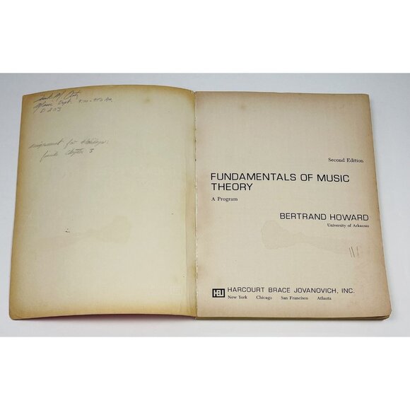Fundamentals of Music Theory Bertrand Howard 1975 2nd Edition Paperback Records - Picture 2 of 6